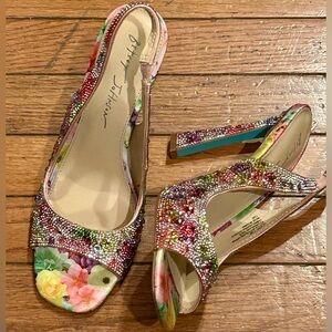 Betsey Johnson Mina Stiletto Heels With rhinestone Size 9